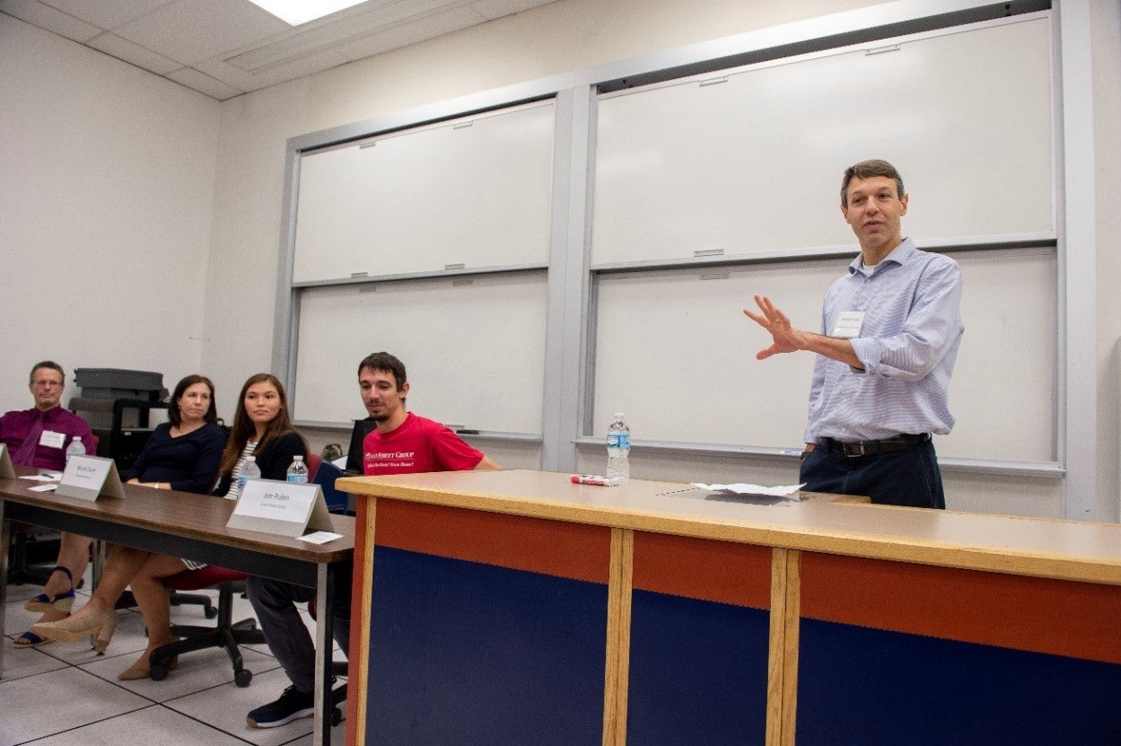 (Alumni Panelists: Douglas Landsittel, PhD; Shelly Culbertson, Nicole Dunn, Jonathan J. Rubin, and Professor Jonathan E. Rubin, PhD)