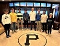 students at a Pittsburgh Pirates baseball game