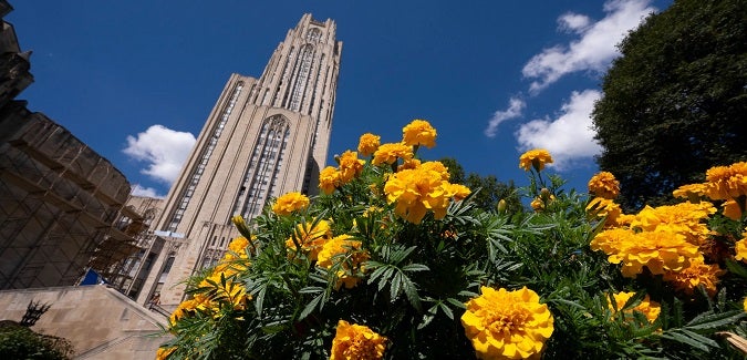 Cathedral of Learning in the summer