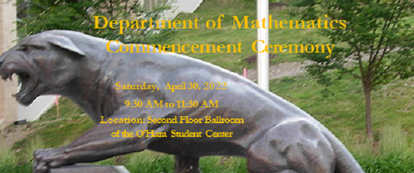 Department of Mathematics 2022 Commencement Ceremony